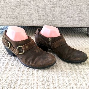 'Born' Women's Brown Suede Booties